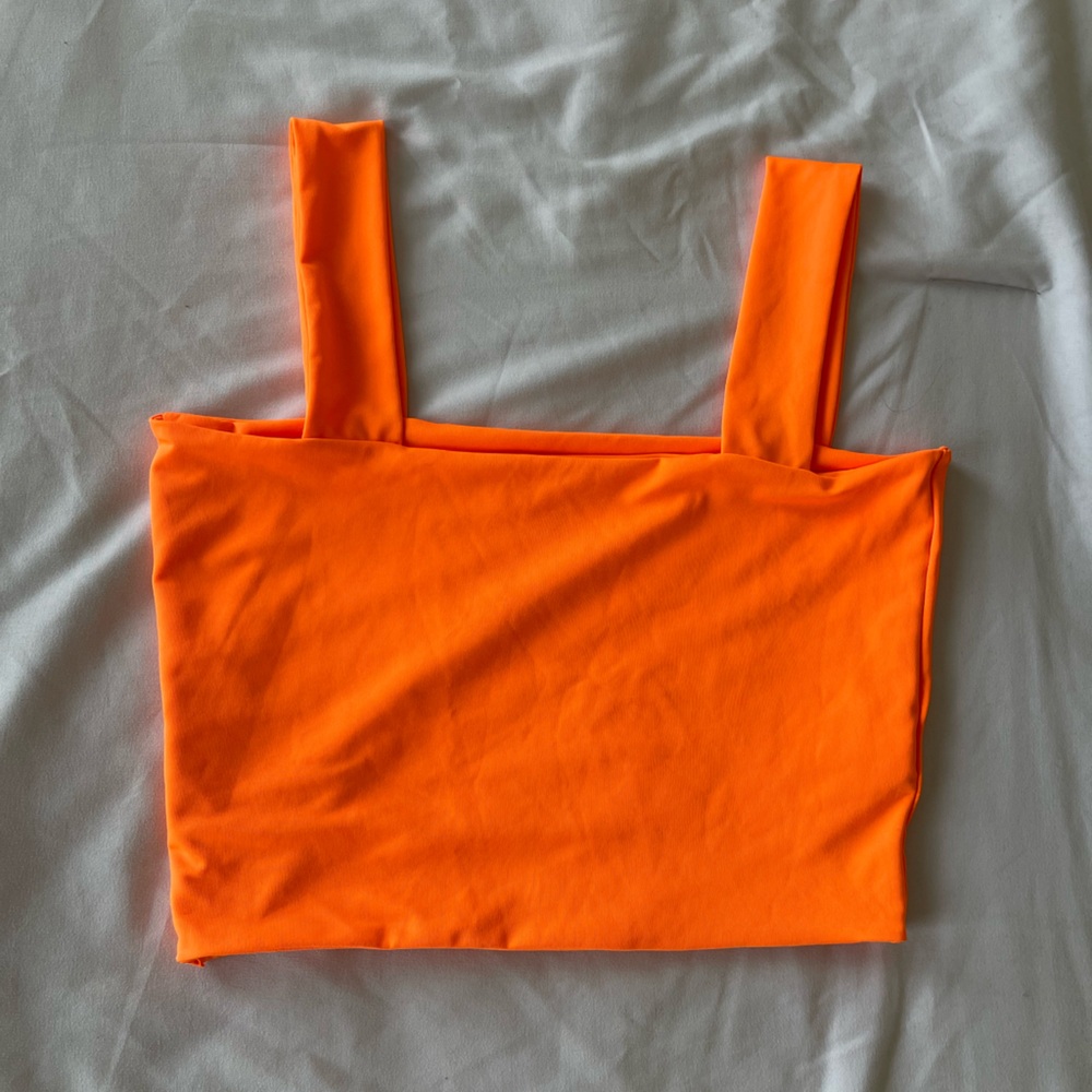 Vibrant Orange Crop Top